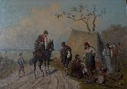 unknow artist Encampment of horse keepers Spain oil painting artist